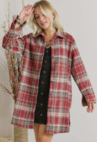 Flannel Shacket Plus size