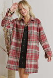 Flannel Shacket Plus size