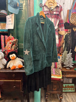 Green Blazer with Star patches on elbows