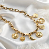 Moon and Sun Necklace