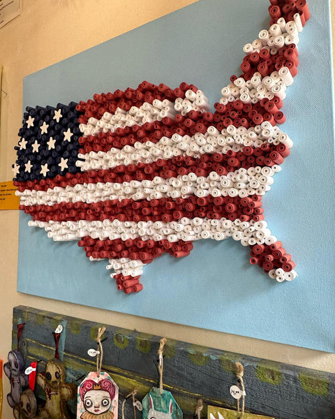 USA quilling artwork